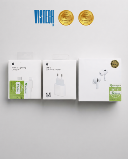 AirPods Pro 2 + Chargeur 20W + Câble
